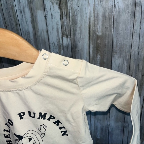 NWT Tiny Tribe Hello Pumpkin Cream Top - Picture 7 of 8